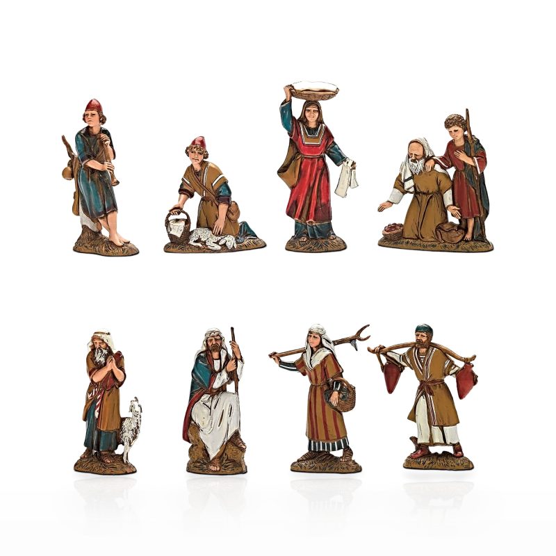 Set Pastori 8 Soggetti Standard 10 Stile Arabo per Presepe in Scala 1:20