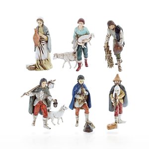 Set di 6 Pastori Standard 11 per Presepe in Scala 1:20