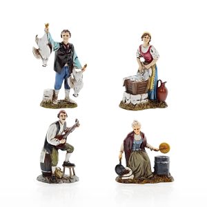 Set 4 Mestieri Medio 12 per Presepe in Scala 1:15