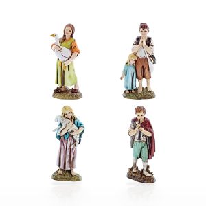 Set 4 fanciulli Medio 12 per Presepe in Scala 1:15