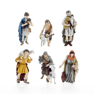 Pastori 6 soggetti Medio 13 per Presepe in Scala 1:15