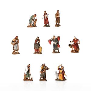 Set 10 Pastori Mini 6 Arabo Versione 2 per Presepi in Scala 1:30