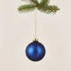 Set 20 sfere Ø 50 mm blu metallizzate satinate in astuccio