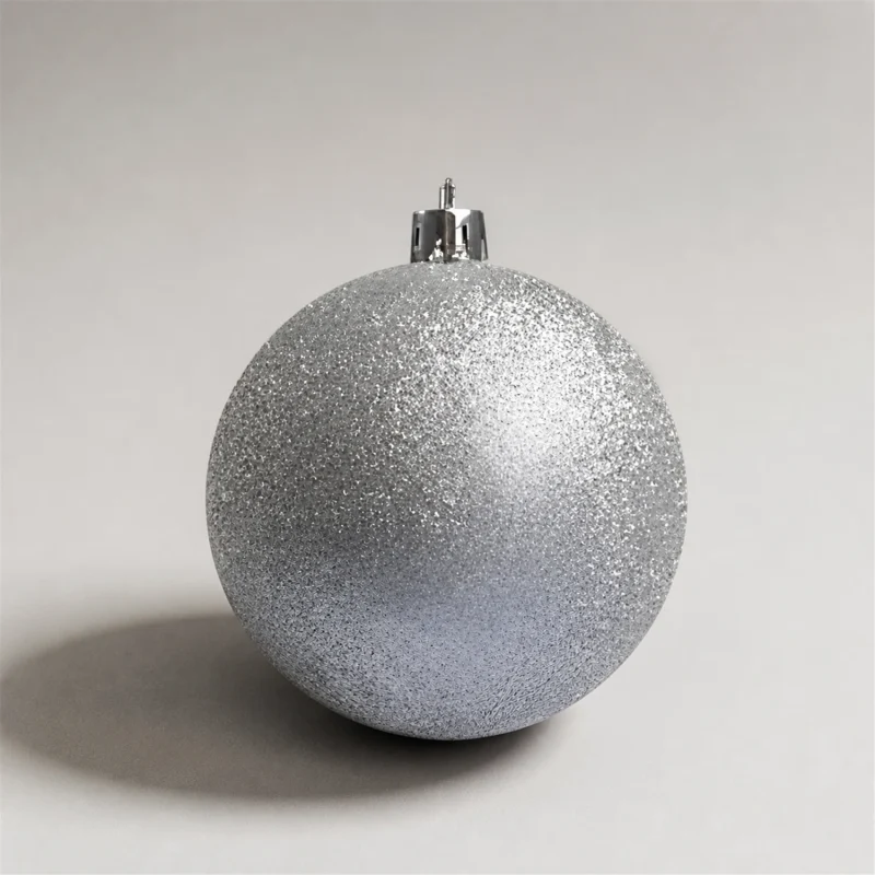 Sfera glitter Ø 80 mm argento