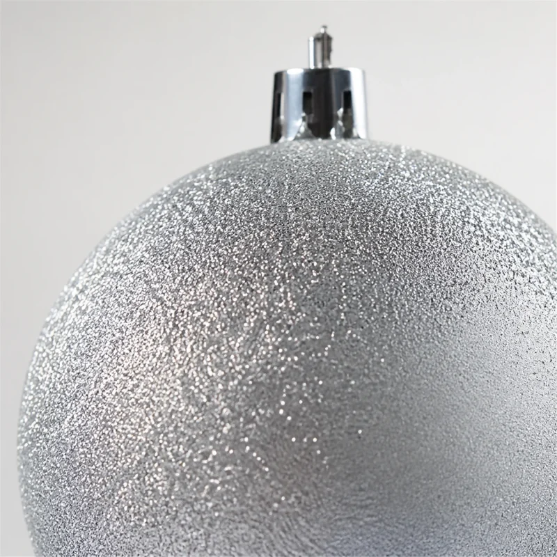 Sfera glitter Ø 80 mm argento