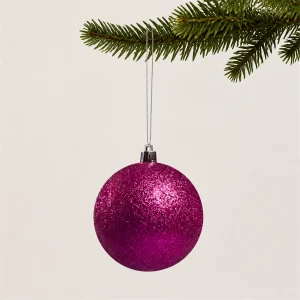 Set 3 Sfere glitter Ø 80 mm fucsia blu ciclamino