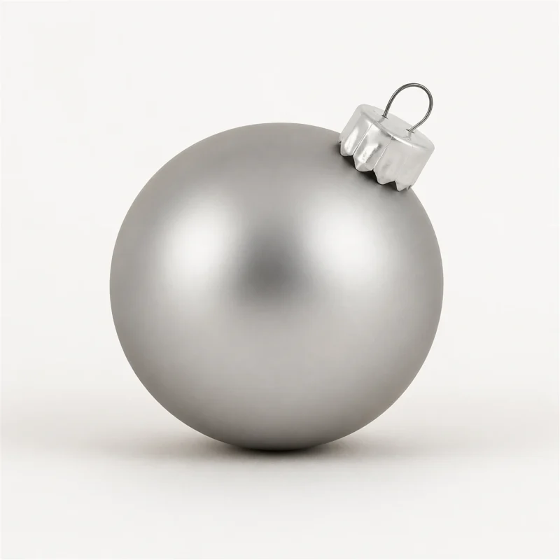Set 24 sfere in vetro Ø 3 cm argento satinato metallizzato