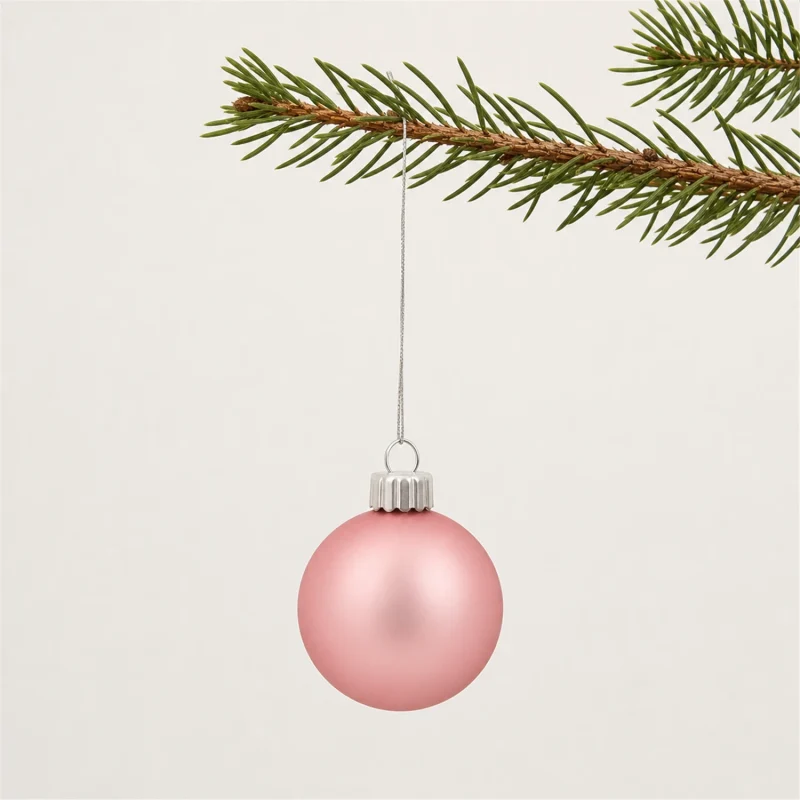 Set 24 sfere in vetro Ø 3 cm rosa