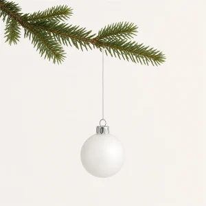 Set 24 sfere in vetro Ø 5 cm bianco