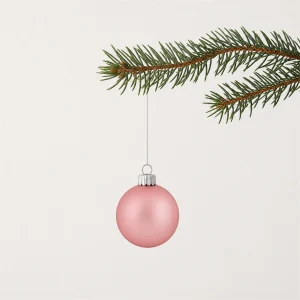 Set 24 sfere in vetro Ø 5 cm rosa