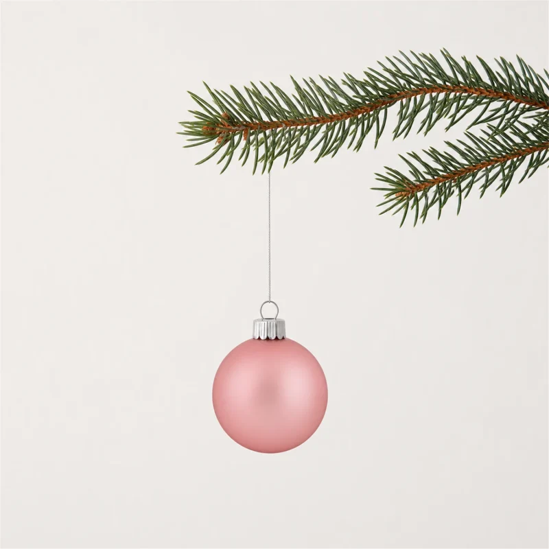Set 24 sfere in vetro Ø 5 cm rosa