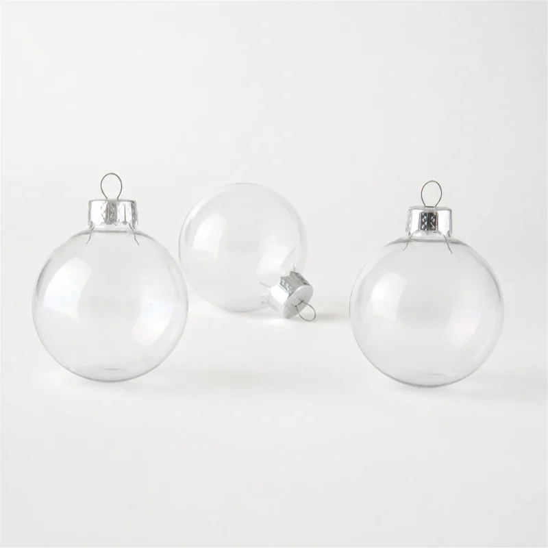 Set 24 sfere in vetro Ø 6 cm trasparente