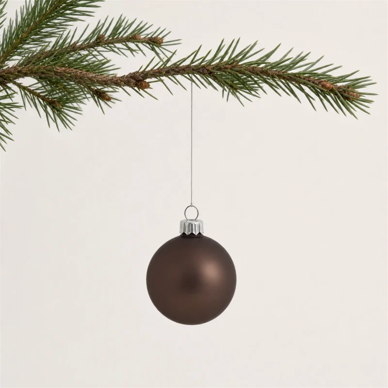 Set 24 sfere in vetro Ø 6 cm marrone