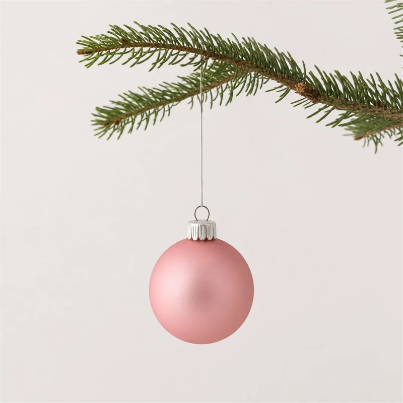 Set 24 sfere in vetro Ø 6 cm rosa