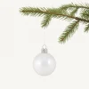 Lot de 20 boules en verre Ø 7 cm blanc