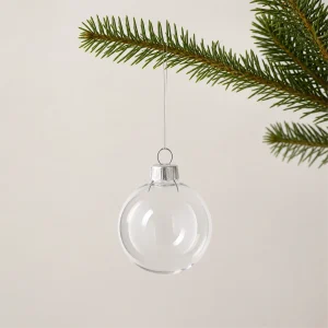 Set of 20 glass balls Ø 7 cm transparent