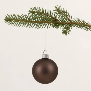 Set of 20 glass balls Ø 7 cm brown