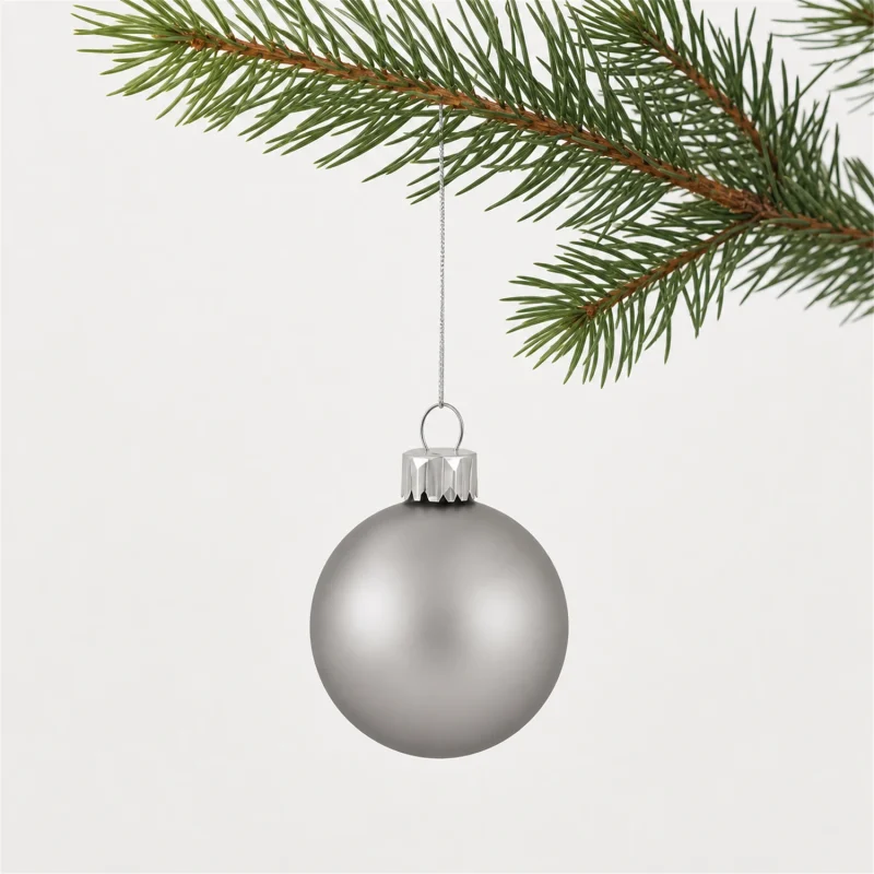 Set 12 sfere in vetro Ø 8 cm argento
