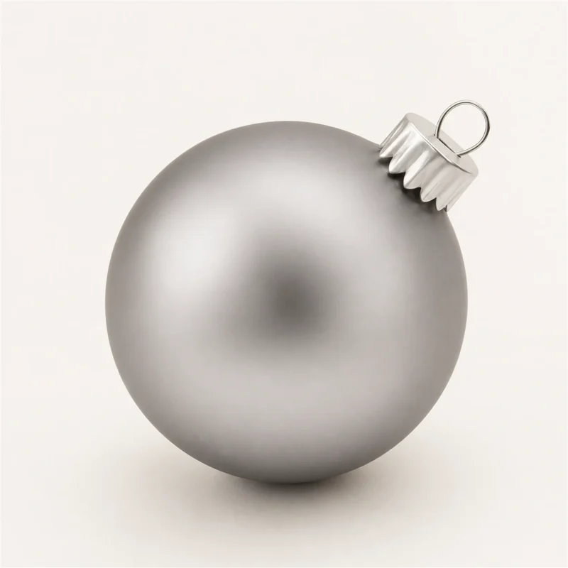 Set 12 sfere in vetro Ø 8 cm argento