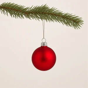 Set of 12 glass balls Ø 8 cm red