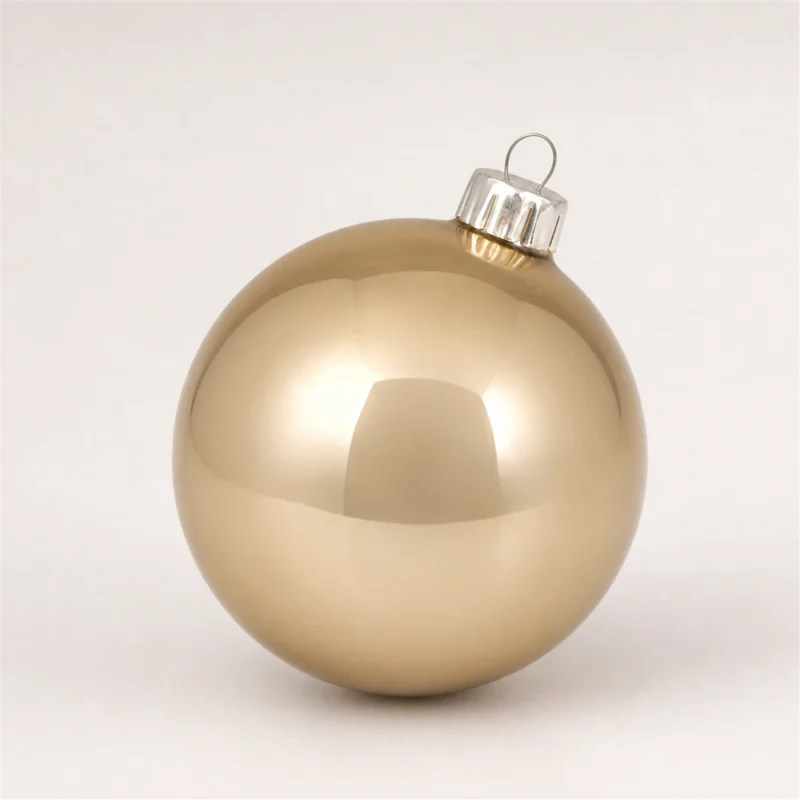 Set 12 sfere in vetro Ø 8 cm champagne