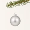 Set 4 glass balls Ø 10 cm silver