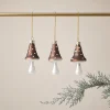 Set 3 funghi pois h 9 cm bianco marrone