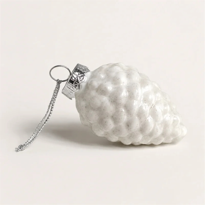 Cilindro 10 soggetti misti in vetro Ø 5 cm bianco