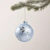Set 3 sfere decorate Ø 80 mm argento decor