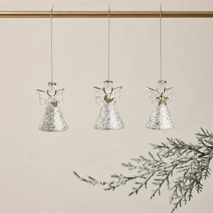 Set 3 angioletti h 5 cm champagne