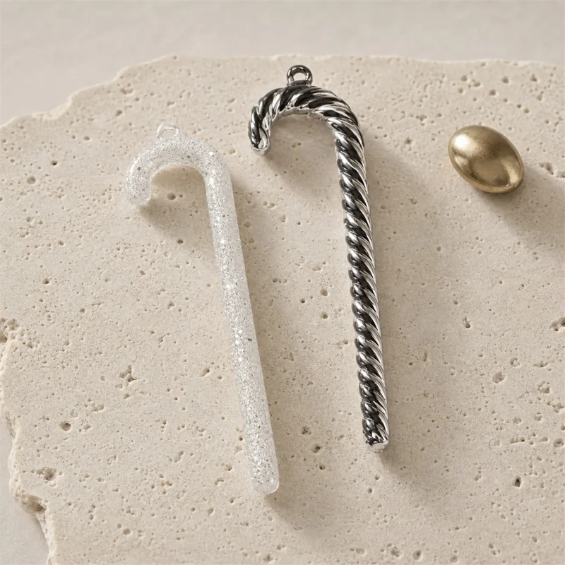 Set of 4 metallic sticks h 14 cm