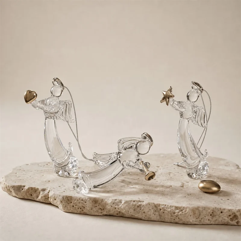 Set de 3 anges musiciens h 7,5 cm
