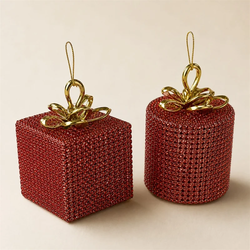 Set 2 Addobbi Gifty rosso Ø 8 cm