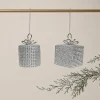 Set 2 Addobbo Gifty argento Ø 6 cm