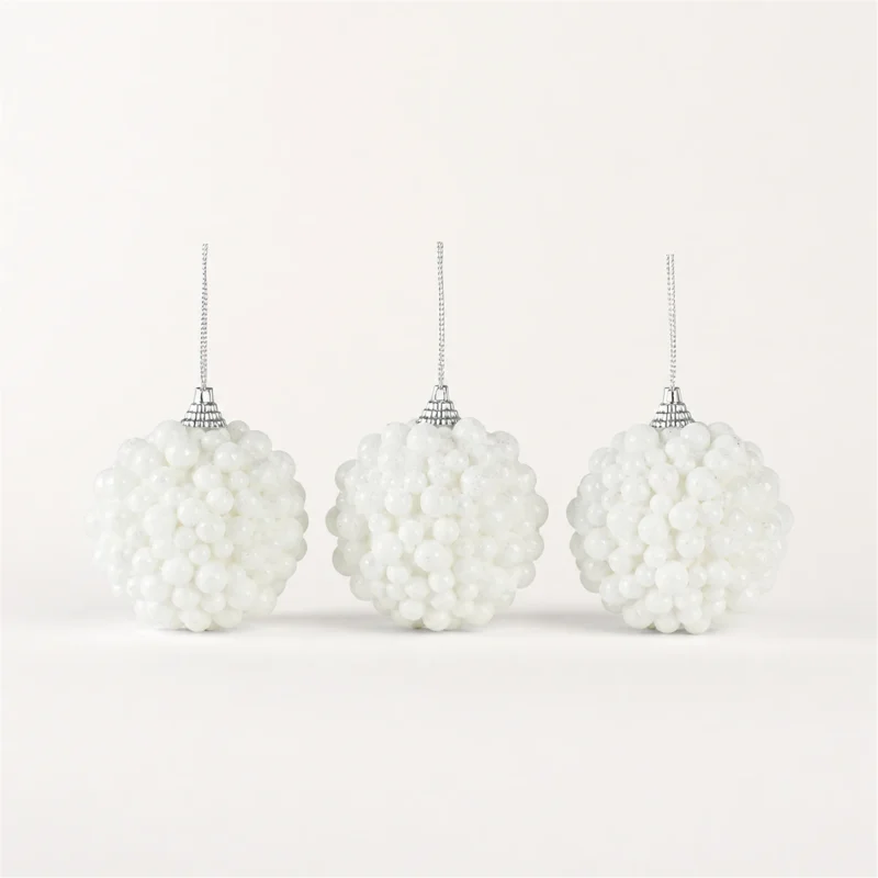Cilindro 5 sfere a palline 2 assortimenti Ø 6 cm bianco
