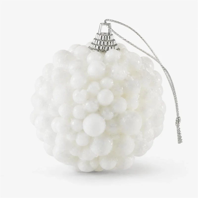 Cilindro 5 sfere a palline 2 assortimenti Ø 6 cm bianco