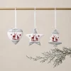 Set 3 Soggetti in metallo con decoro renna h 9 cm