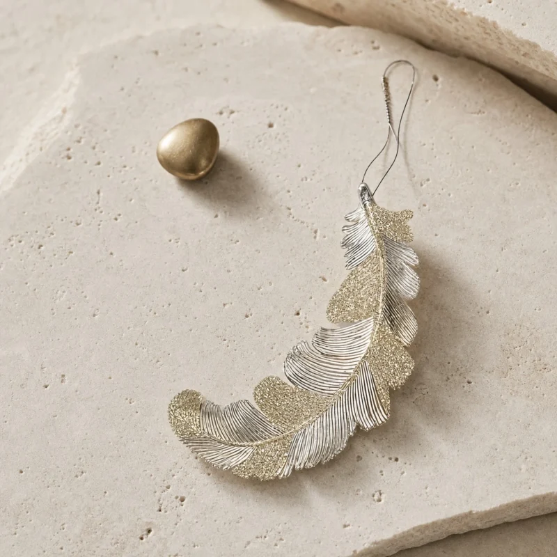 Pluma platino h 19 cm 2 surtidos