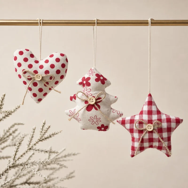 Soggetti Nines rosso h 13 cm cuore stella albero