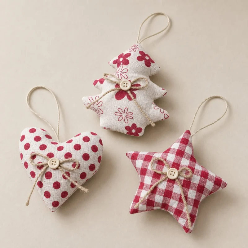 Soggetti Nines rosso h 13 cm cuore stella albero
