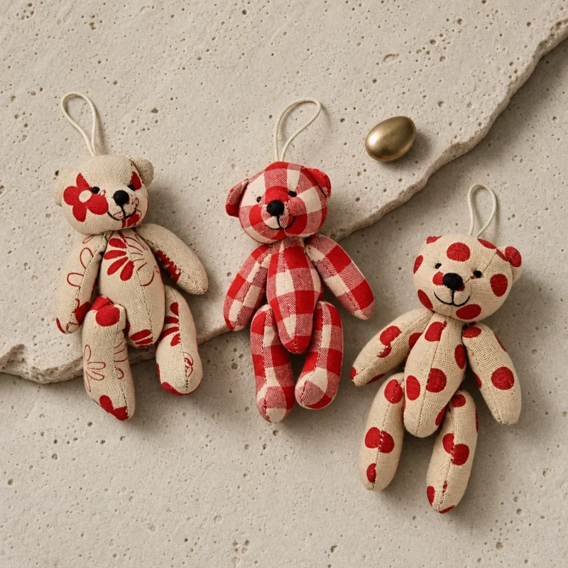 Set 3 Paul Nines rosso h 11 cm