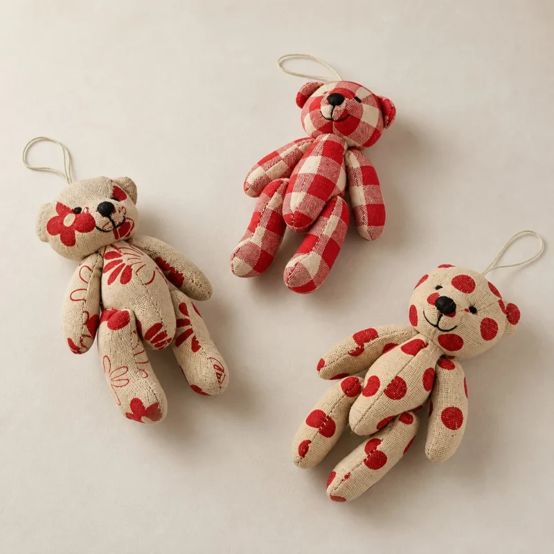 Set 3 Paul Nines rosso h 11 cm