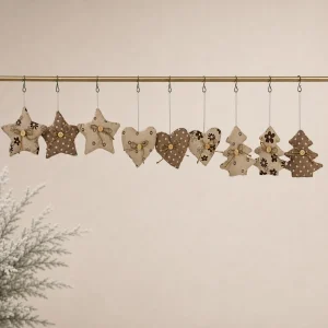 Soggetti Nines marrone h 13 cm cuore stella albero