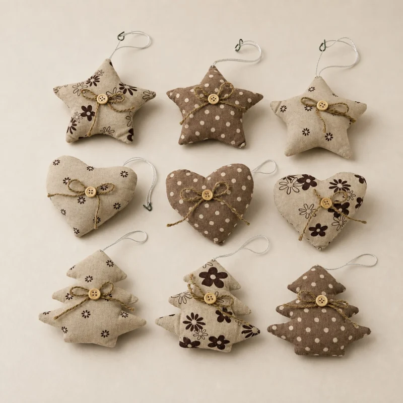 Soggetti Nines marrone h 13 cm cuore stella albero