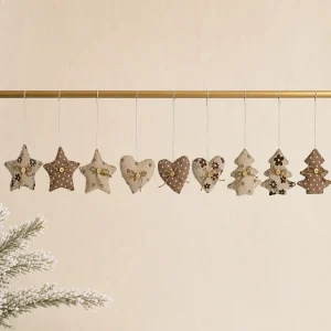 Soggetti Nines marrone h 11 cm cuore stella albero