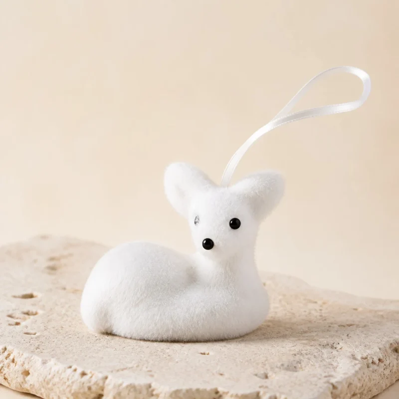 Cerbiatto flock neve 8x7 cm