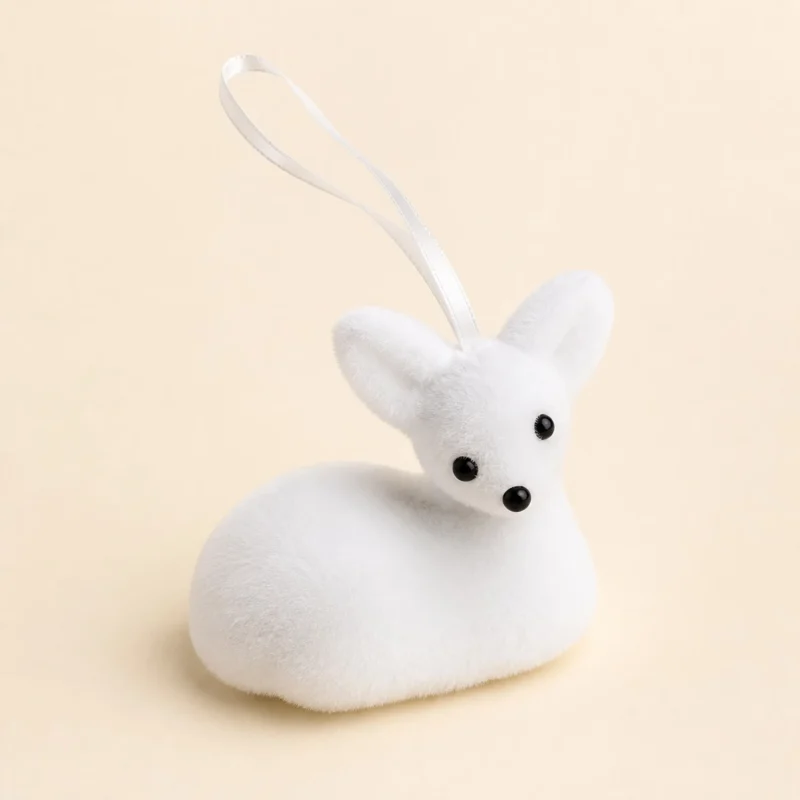 Cerbiatto flock neve 8x7 cm