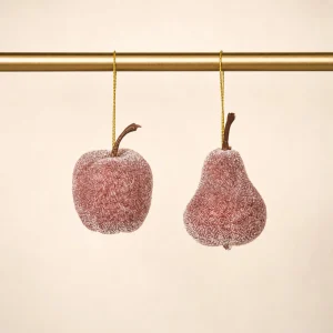 Scatola 6 frutta ice Ø 4 cm mela pera rosso