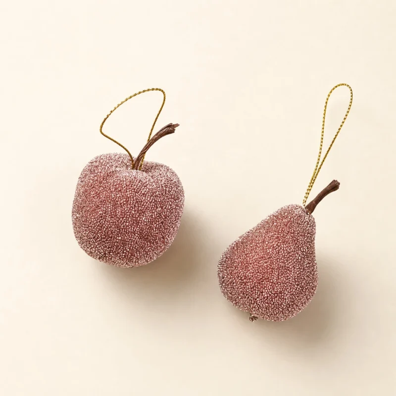 Scatola 6 frutta ice Ø 4 cm mela pera rosso