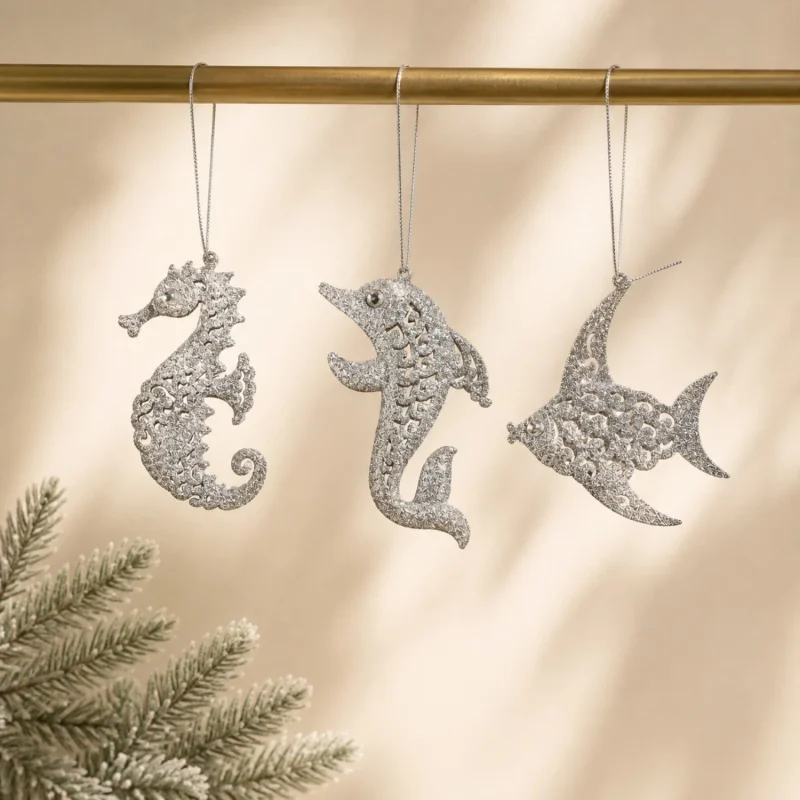 Set 6 Soggetti Atlantide h 12 cm champagne rame